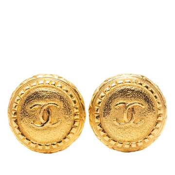 Chanel Cc Logo Clip-On Earrings Metal