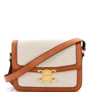 Celine Triomphe Shoulder Bag Canvas With