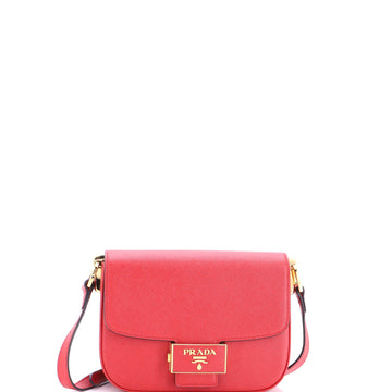 Prada Embleme Flap Bag Saffiano Leather