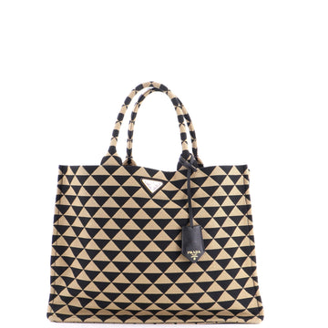 Prada Symbole Shopper Tote Jacquard