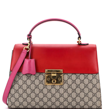 Gucci Padlock Top Handle Bag Gg Coated