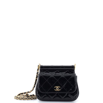 Chanel Cc Frame Flap Clutch With Chain