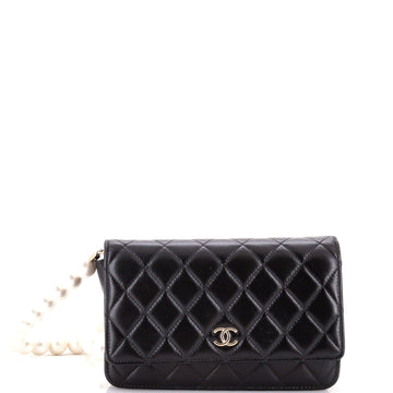 Chanel Pearl Strap Cc Wallet On Chain