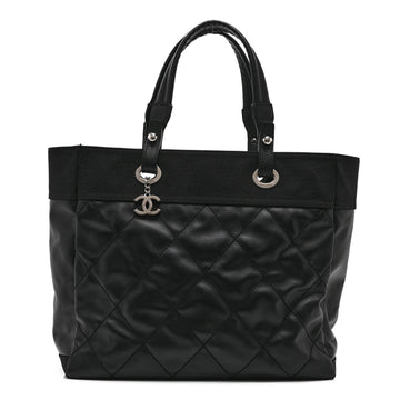 Chanel Coated Canvas Quilted Large Paris