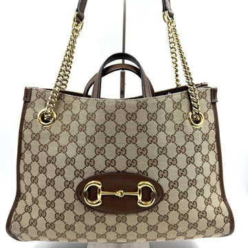 Pre-Owned Gucci Beige/Brown Gg Canvas