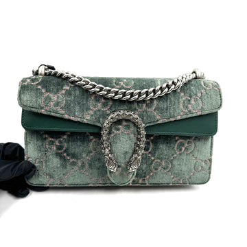 Pre-Owned Gucci Dionysus Gg Velvet Teal