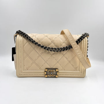 Chanel Boy Bag Calfskin Tas Shoulder