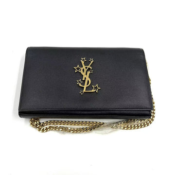 Hj Saint Laurent Black Leather Star