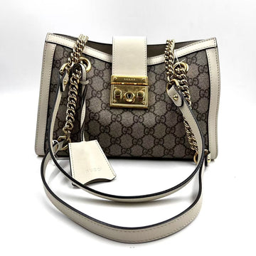 Hj Gucci Padlock Gg Supreme Canvas White