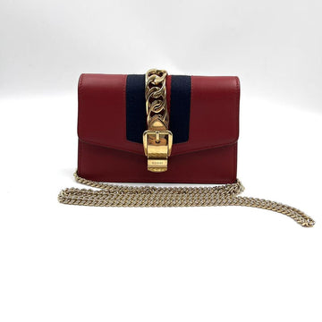 Hj Gucci Sylvie Leather Super Mini Bag