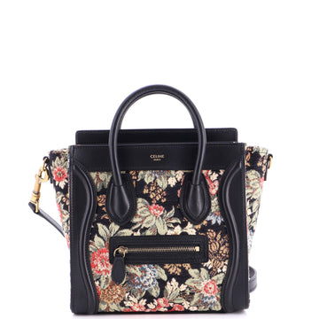 Celine Luggage Bag Printed Jacquard And