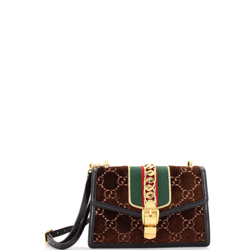 Gucci Sylvie Shoulder Bag Gg Velvet