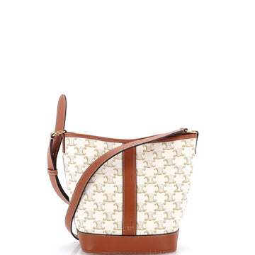 Celine Bucket Bag Triomphe Coated Canvas