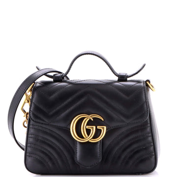 Gucci Gg Marmont Top Handle Flap Bag
