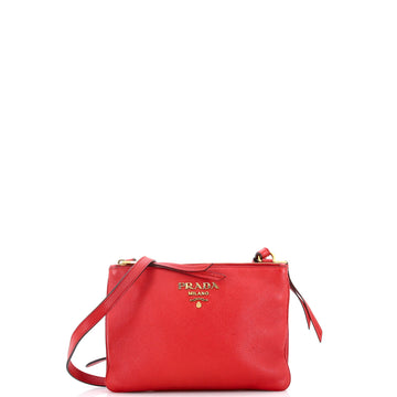 Prada Double Zip Crossbody Bag Vitello