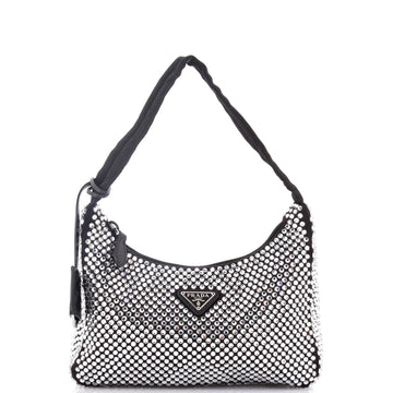 Prada Re-Edition Hobo Crystal