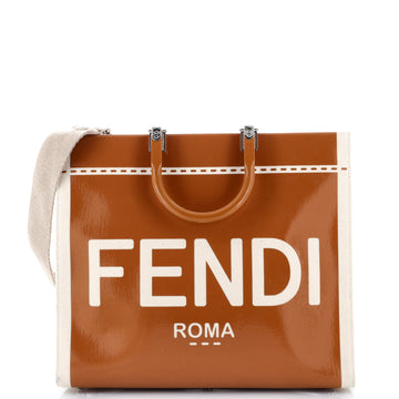 Fendi Sunshine Shopper Tote Patent Large