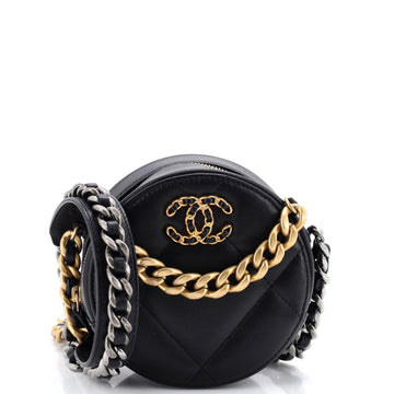 Chanel 19 Round Clutch With Chain
