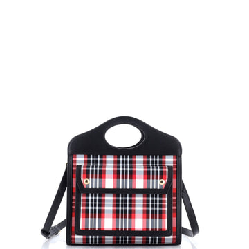Burberry Logo Pocket Tote Leather With