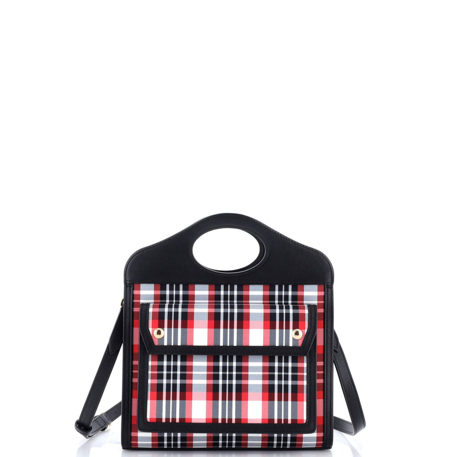 Burberry Logo Pocket Tote Leather With