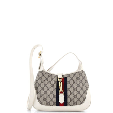 Gucci Jackie Hobo Gg Coated Canvas Small