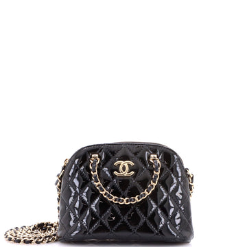 Chanel Cc Dome Zip Crossbody Bag Quilted