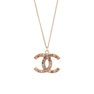 Chanel Rainbow Cc Pendant Necklace Metal