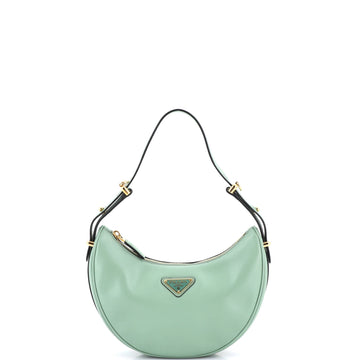 Prada Arque Half Moon Hobo Leather Small