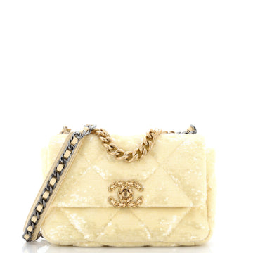 Chanel 19 Flap Bag Quilted Sequins