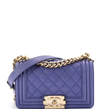 Chanel Boy Flap Bag Quilted Caviar Small