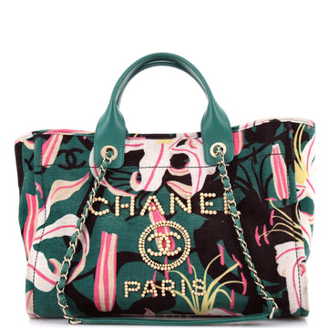 Chanel Deauville Nm Tote Printed Velvet