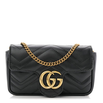 Gucci Calfskin Matelasse Super Mini Gg