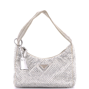 Prada Re-Edition Hobo Crystal