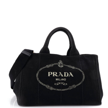 Prada Canapa Convertible Tote Canvas