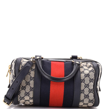 Gucci Vintage Web Boston Bag Gg Canvas