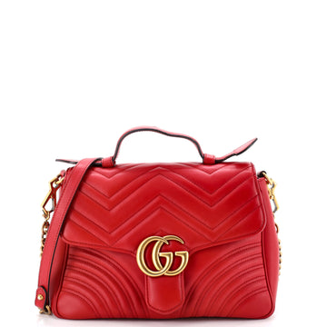 Gucci Gg Marmont Top Handle Flap Bag