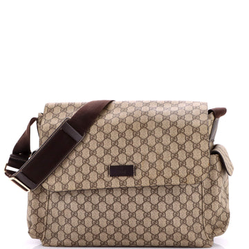 Gucci Diaper Bag Gg Coated Canvas