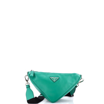 Prada Triangle Logo Zip Crossbody Bag