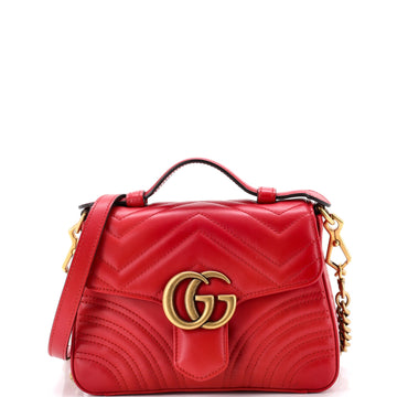 Gucci Gg Marmont Top Handle Flap Bag