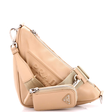 Prada Triangle Logo Zip Crossbody Bag