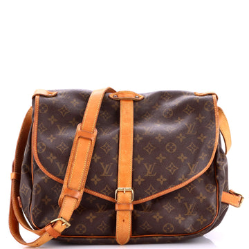 Louis Vuitton Saumur Handbag Canvas 35