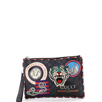 Gucci Night Courrier Pouch Gg Coated