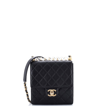 Chanel Chic Pearls Flap Bag Quilted