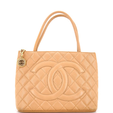 Chanel Medallion Tote Quilted Caviar