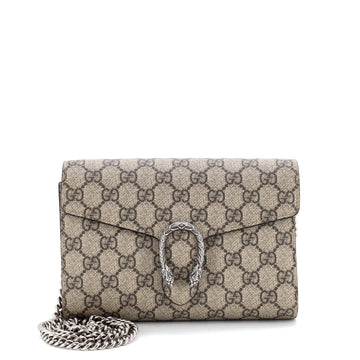 Gucci Dionysus Chain Wallet Gg Coated