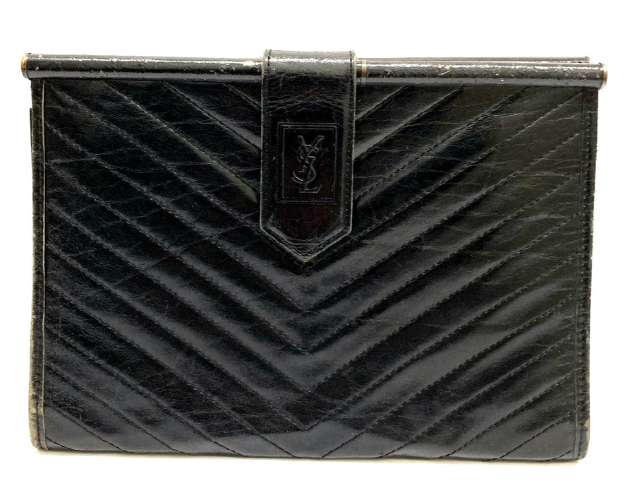 Yves Saint Laurent Clutch Bag Black Ysl