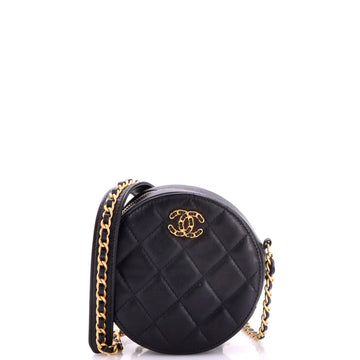 Chanel Chain Infinity Round Clutch With