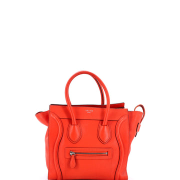 Celine Luggage Bag Grainy Leather Mini