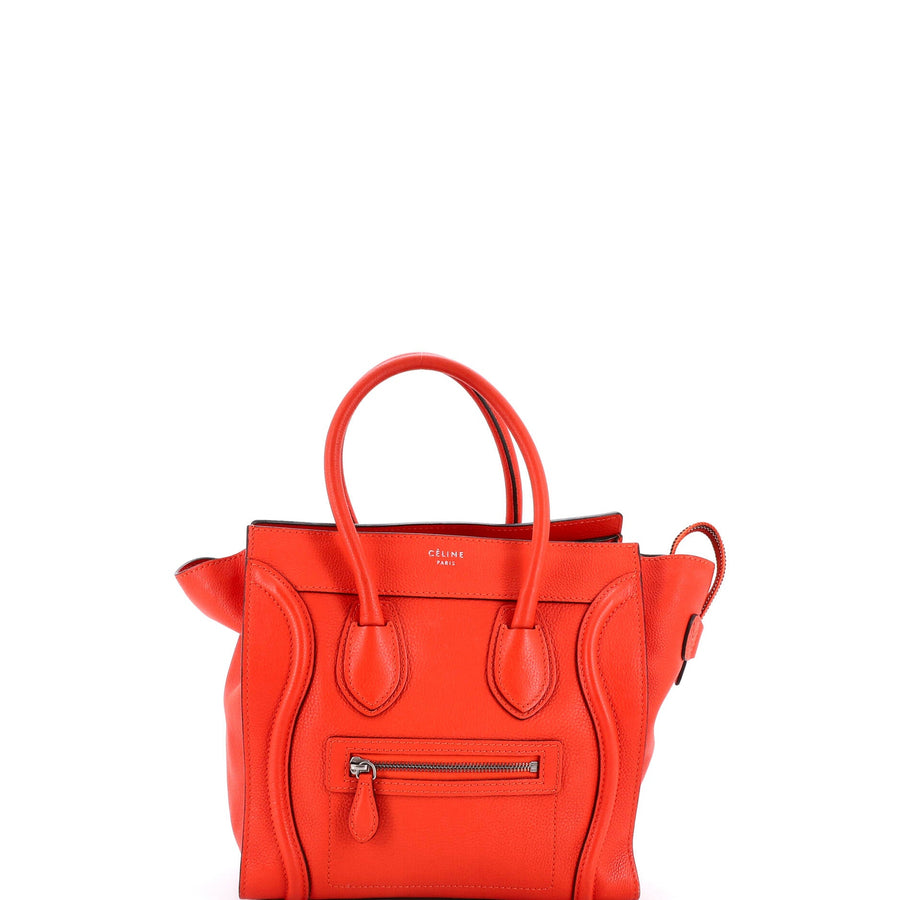Celine Luggage Bag Grainy Leather Mini
