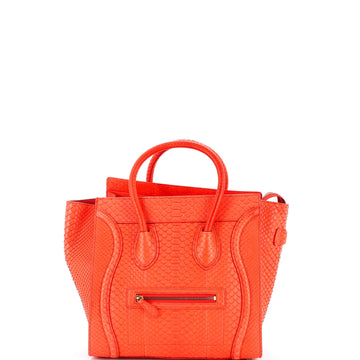 Celine Luggage Bag Python Mini